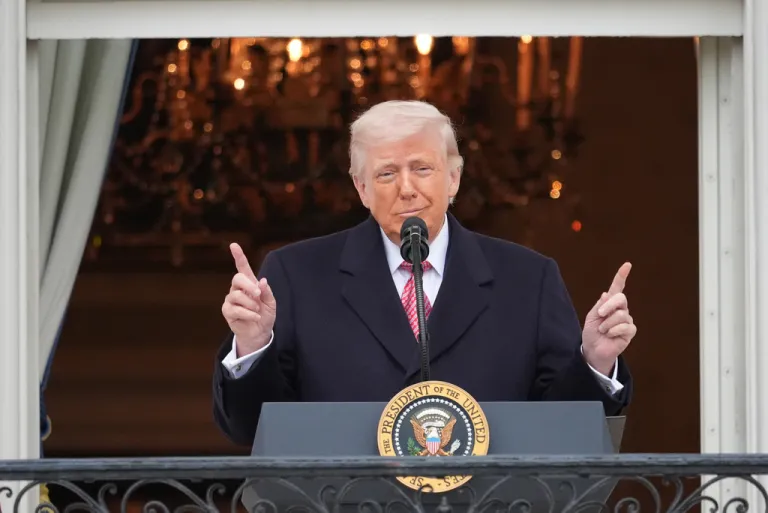 President Donald Trump speaks during an event with farmers on the South Lawn of the White House, Friday, March 27, 2026, in Washington. (AP Photo/Alex Brandon)