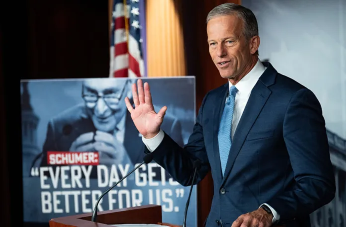 Senate Majority Leader John Thune. (R-SD) (Graeme Jennings/Washington Examiner)