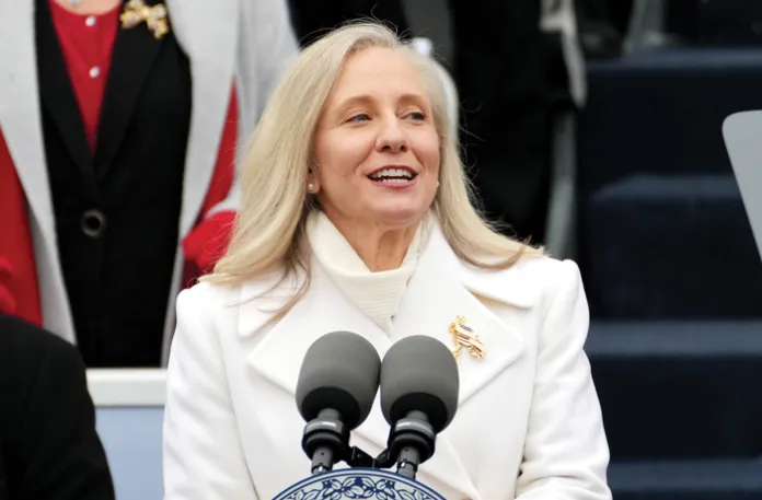 Virginia Gov. Abigail Spanberger at her inauguration in Richmond, Jan. 17, 2026. (Stephanie/Scarbrough/AP)