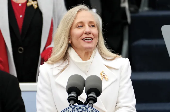 Virginia Gov. Abigail Spanberger at her inauguration in Richmond, Jan. 17, 2026. (Stephanie/Scarbrough/AP)