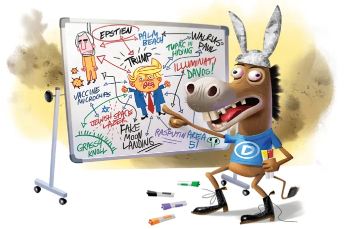 Progressives conspiracy theories Epstein