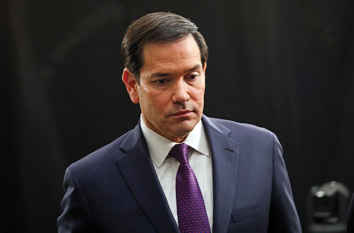 Secretary of State Marco Rubio at the Munich Security Conference, Feb. 14, 2026. (Alex Kraus / Bloomberg / Getty Images)