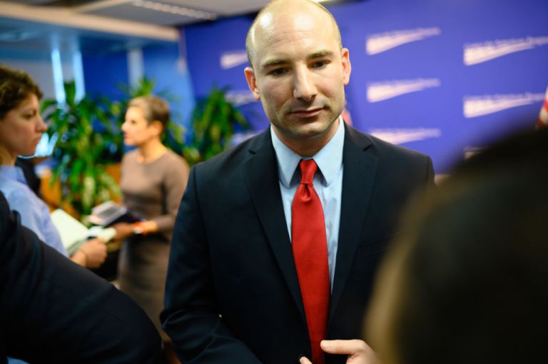 Steve Descano , Commonwealths Attorney-elect, Fairfax County, Virginia speaks to audience members after an event at the Center for American Progress about Virginias Newly Elected Progressive Prosecutors on Tuesday, December 17, 2019. (Photo by Sarah L. Voisin/The Washington Post via Getty Images)