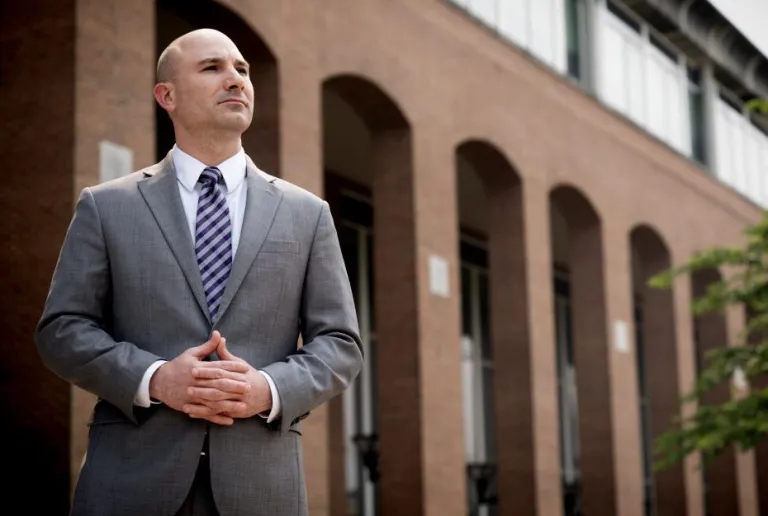FAIRFAX, VA -JUNE 08: Fairfax prosecutor Steve Descano photographed in Fairfax, Virginia on June 08, 2023. The rise of teenagers using ghost guns. (Photo by Marvin Joseph/The Washington Post via Getty Images)