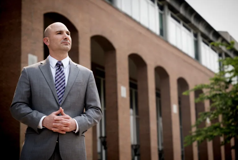 FAIRFAX, VA -JUNE 08: Fairfax prosecutor Steve Descano photographed in Fairfax, Virginia on June 08, 2023. The rise of teenagers using ghost guns. (Photo by Marvin Joseph/The Washington Post via Getty Images)