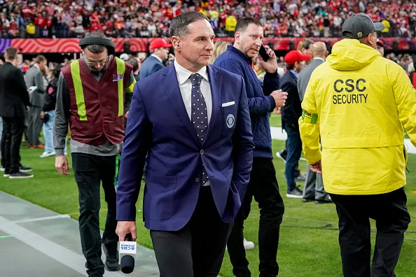 Former NFL kicker Jay Feely, working in his capacity as a reporter at Super Bowl LVIII in 2024; he is now running for congress in Arizona