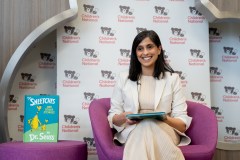 PHOTOS: Usha Vance talks child literacy at hospital reading event
