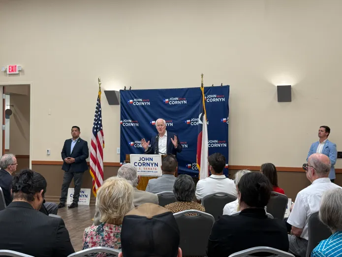 Sen. John Cornyn (R-TX) at a rally in Schertz, TX. (Lauren Green / Washington Examiner)