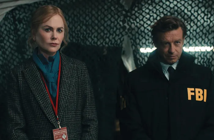 Nicole Kidman and Simon Baker in Scarpetta. (Courtesy of Prime — Amazon Content Services LLC)