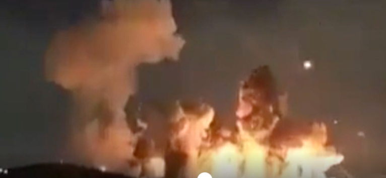 Video from President Trump's Truth Social account showing massive explosions after strike on Isfahan, Iran.