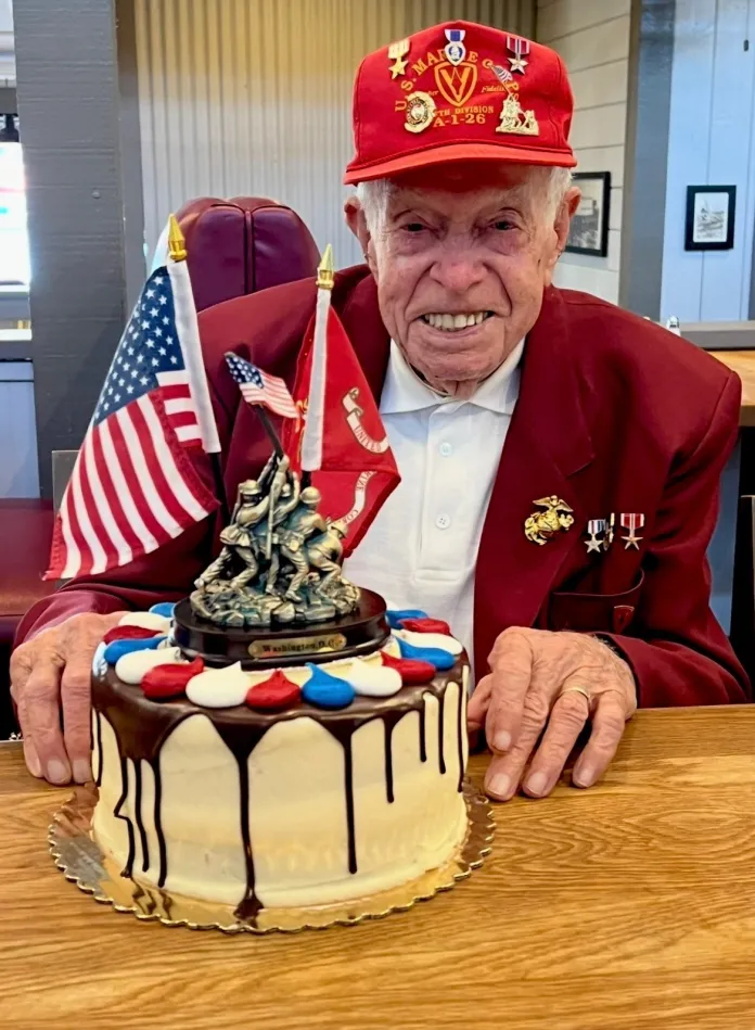 The caption would be: Charles Cram celebrating his 100th birthday on March 15, 2026. (Photo courtesy of Charles Cram). 