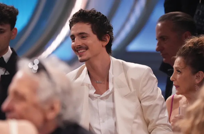 Timothee Chalamet at the 32nd Annual Actor Awards in Los Angeles on March 1. (Chris Pizzello/AP)