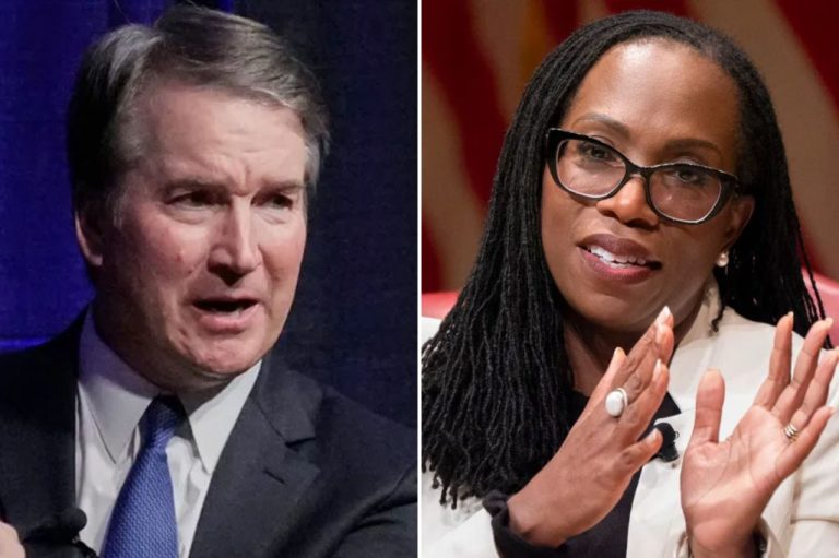 Supreme Court Justices Brett Kavanaugh and Ketanji Brown Jackson speak at their respective events.