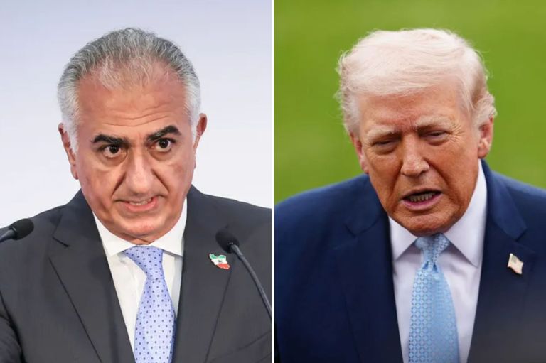 Pahlavi and Trump.