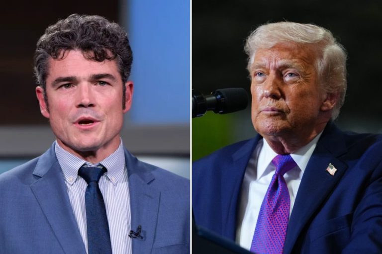 Pictured is Joe Kent (left), and President Donald Trump (right).