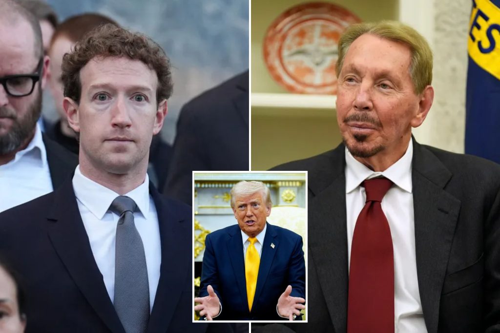 Trump names Mark Zuckerberg, Larry Ellison, and other leaders to tech council