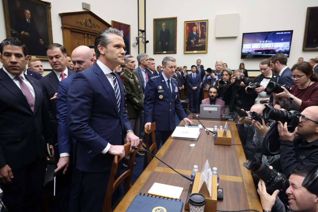 Hegseth and Caine’s first public hearing on Iran war dominated by partisan clashes
