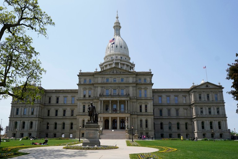 The Michigan State Capitol is photographed, May 24, 2023.