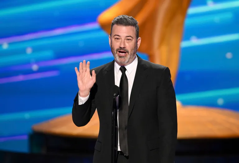 Jimmy Kimmel accepts the Emmy for outstanding variety special for 