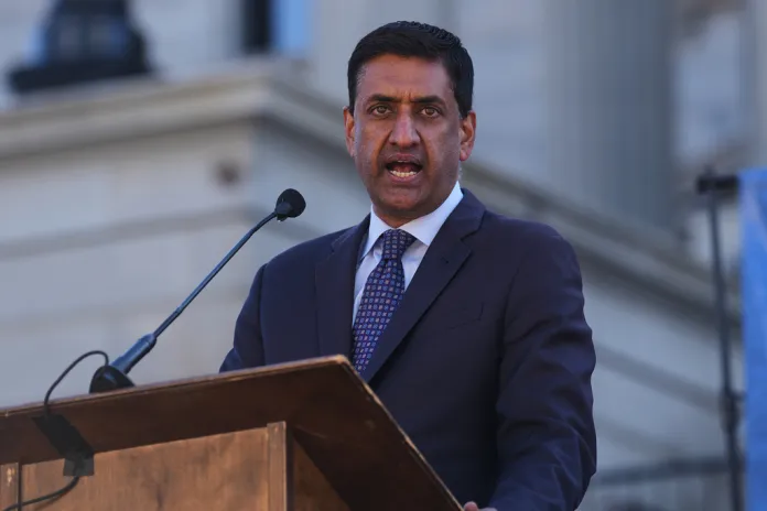 Rep. Ro Khanna (D-CA) speaks at a Martin Luther King Jr. Day commemoration.