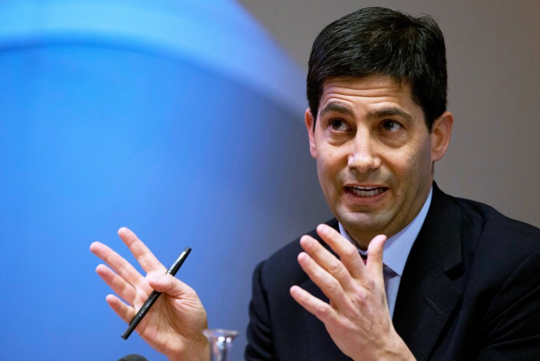 Kevin Warsh speaks to the media about his report on transparency at the Bank of England.