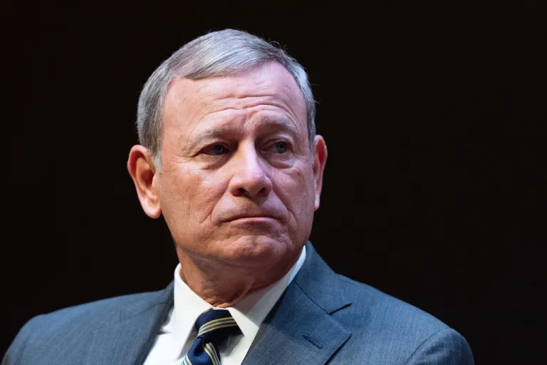 John Roberts, Chief Justice of the Supreme Court, speaks during lecture to the Georgetown Law School graduating class of 2025, in Washington, May 12, 2025. (AP Photo/Manuel Balce Ceneta, File)