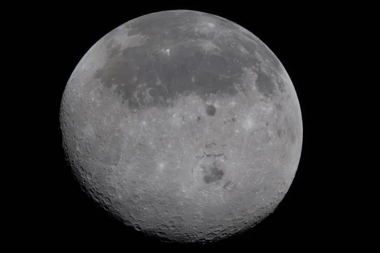 This image provided by NASA Monday, April 6, 2026, shows the Moon