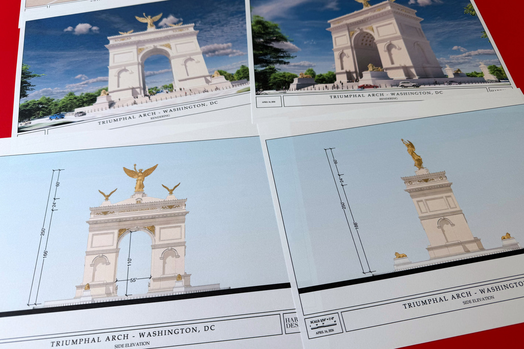 Trump unveils new renderings for arch with ‘one nation under God’ inscription