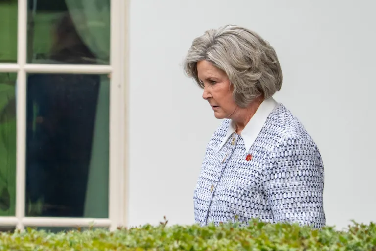 White House chief of staff Susie Wiles departs the West Wing of the White House, Friday, April 24, 2026, in Washington.