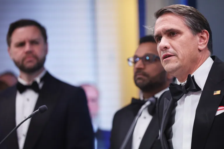 Acting Attorney General Todd Blanche speaks at the White House after a threat at the White House Correspondents' Association dinner on April 25, 2026.