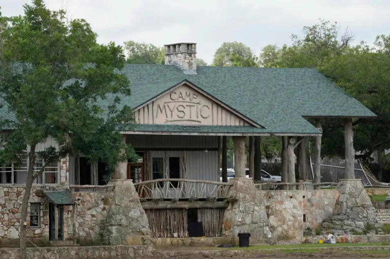Camp Mystic is shown in Hunt, Texas Wednesday, July 9, 2025. (AP Photo/Ashley Landis)