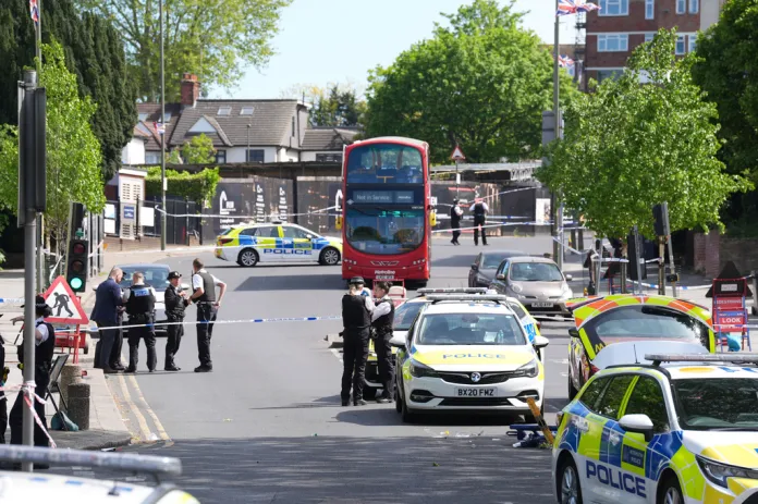 Scene of stabbing in London