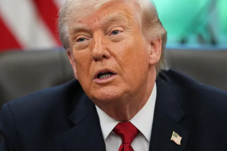 President Donald Trump speaks to reporters as he meets with NASA's Artemis II astronauts Victor Glover, Christina Koch, Reid Wiseman and Jeremy Hansen in the Oval Office of the White House, Wednesday, April 29, 2026, in Washington.