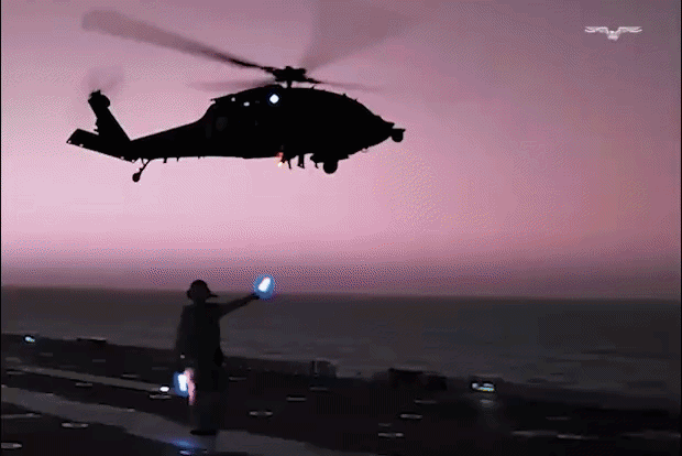 U.S. Marines boarding a cargo ship suspected of attempting to run the U.S. blockade on Iran.