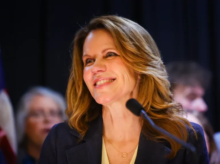 Wisconsin State Supreme Court Justice-elect Chris Taylor pauses while speaking on Tuesday, April 7, 2026, in Madison, Wisconsin. (Owen Ziliak/Wisconsin State Journal via AP)