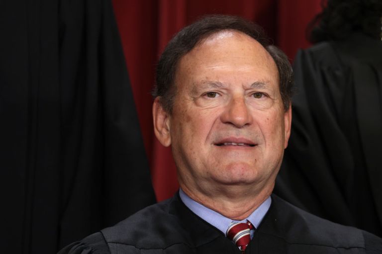 United States Supreme Court Associate Justice Samuel Alito poses for an official portrait at the East Conference Room of the Supreme Court building on October 7, 2022 in Washington, DC. The Supreme Court has begun a new term after Associate Justice Ketanji Brown Jackson was officially added to the bench in September. (Photo by Alex Wong/Getty Images)