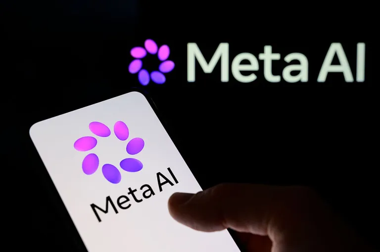 The new Meta AI logo is displayed on a handheld smartphone screen in Creteil, France, on April 9, 2026, as Meta unveils Muse Spark, its most powerful new AI model, along with a new visual identity for Meta AI. (Photo by Samuel Boivin/NurPhoto via Getty Images)