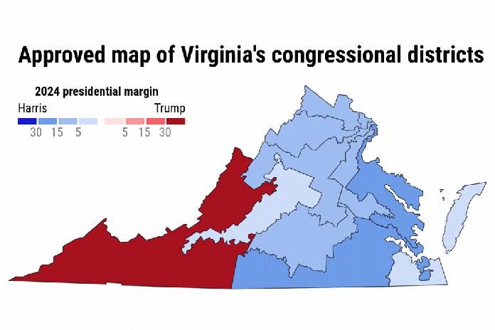before and after Virginia redistricting
