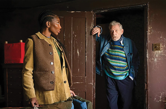 Michaela Coel and Ian McKellen in 