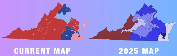 Virginia state map