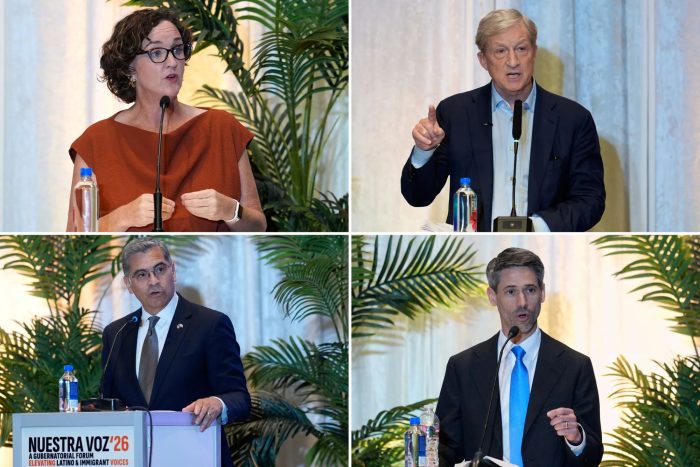 California Democrats aim to steal a march on rivals with first debate since Swalwell shocker