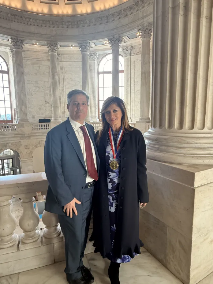 Fox's Maria Bartiromo honored with the Horatio Alger award.