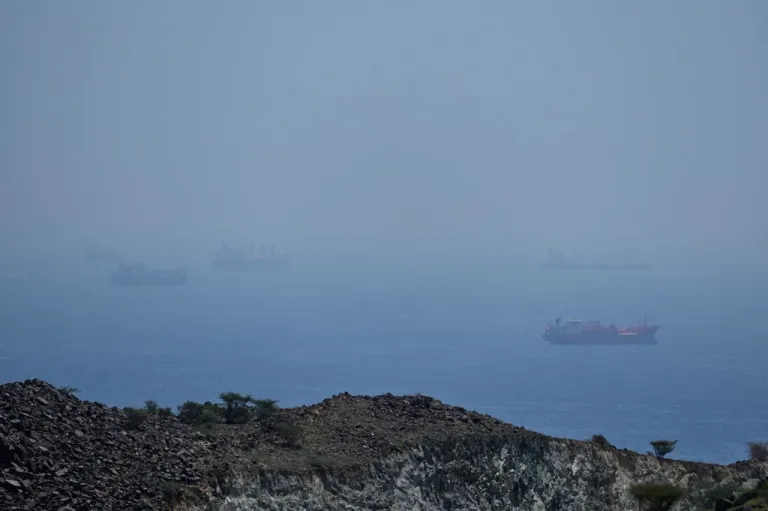 Tankers in the strait.