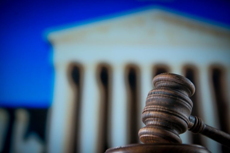 Law Justice concept supreme court ruling