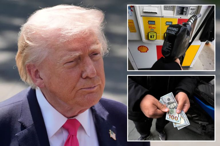 President Donald Trump and rising gas prices