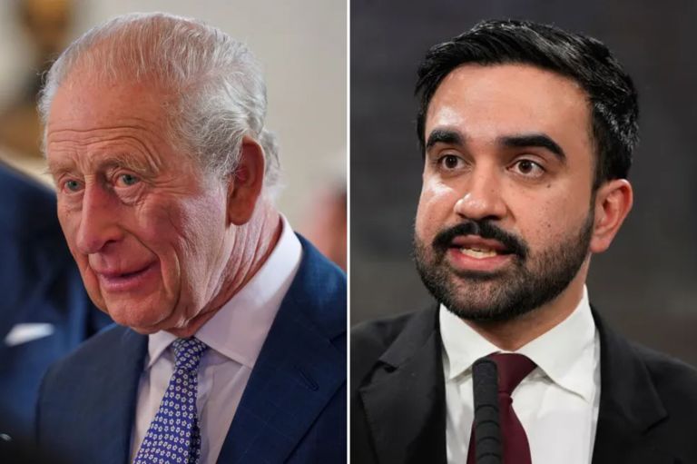 King Charles III and New York City Mayor Zohran Mamdani.