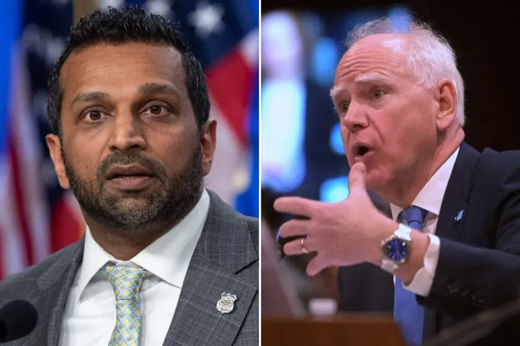Patel tuts Walz after Minnesota governor takes credit for federal raids: ‘Come again?’