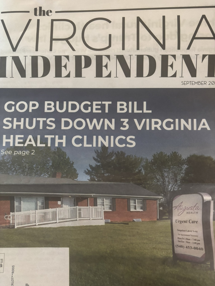 September 2025 edition of the Virginia Independent.
