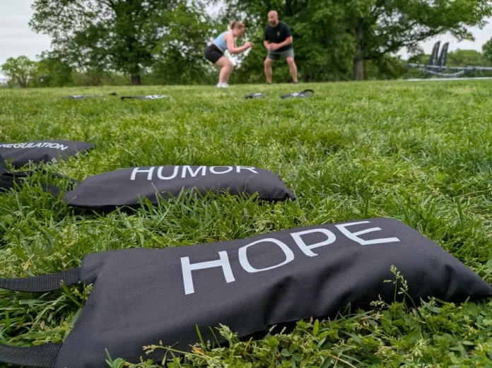 Equipment for the Manion workout.