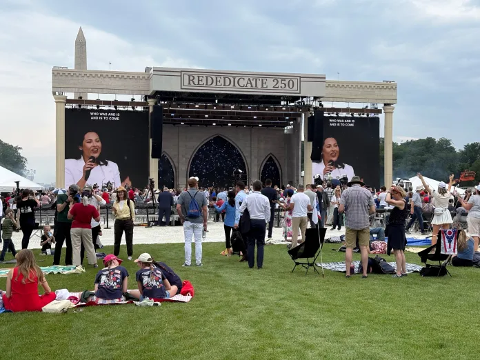 Christian artists performing at Rededicate 250 on the National Mall.